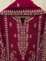 3 Piece - Embroidered Cambric Suit S113166