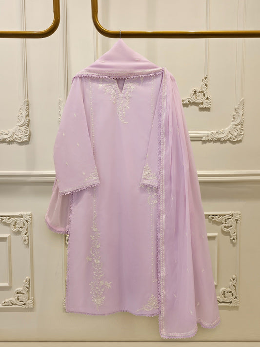3 Piece - Embroidered Cambric Suit S113163