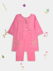 (Kids) 2 Piece - Embroidered Lawn Suit FKD-082