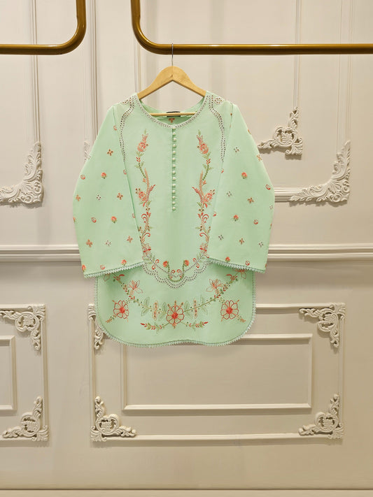 2 Piece - Embroidered Cambric Suit S112432
