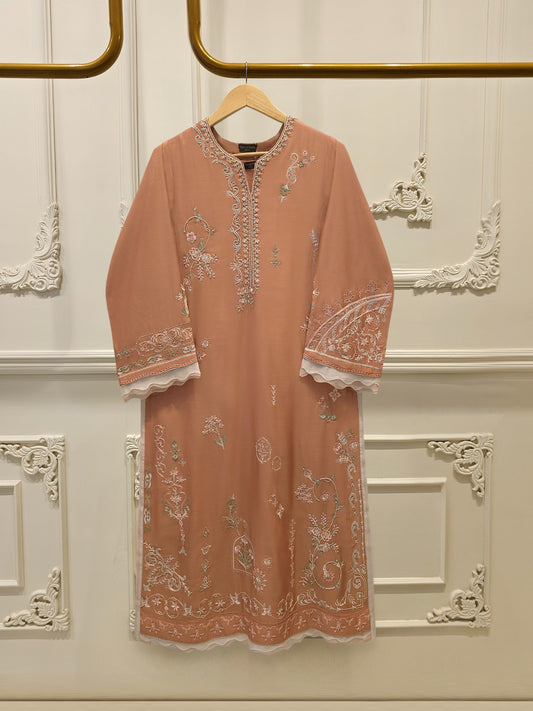 2 Piece - Pure Khaddi Silk Embroidered Suit S114886