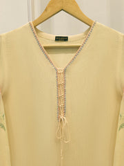 2 Piece - Pure Embroidered Cotton Net Suit S112077