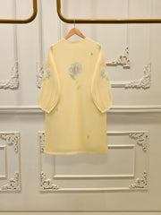 2 Piece - Pure Embroidered Cotton Net Suit S112077