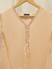 2 Piece - Pure Embroidered Cotton Net Suit S112066