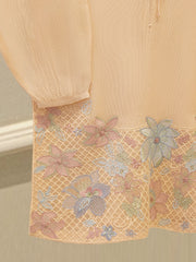 2 Piece - Pure Embroidered Cotton Net Suit S112066