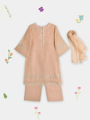(Kids) 3 Piece - Pure Cotton Net Suit FKD-070