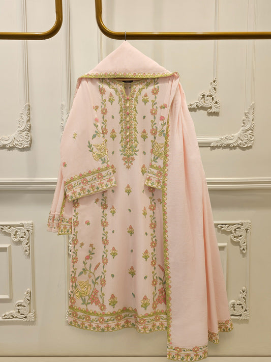 3 Piece - Embroidered Khaddar Suit S112697