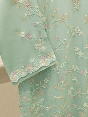 3 Piece - Pure Chiffon Embroidered Suit S112716