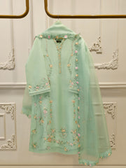3 Piece- Pure Khaddi Silk Embroidered Suit S112726