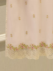 3 Piece - Pure Embroidered Cotton Net Suit S112737