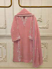 3 Piece - Pure Embroidered Chiffon Suit S114253