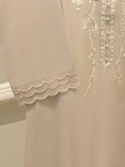 3 Piece - Pure Khaddi Silk Embroidered Suit S114283