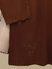 3 Piece - Pure Embroidered Korean Silk Suit S114278