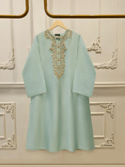 Pure Embroidered Sheesha Silk Shirt S113129