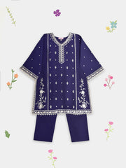 (Kids) 2 Piece - Embroidered Lawn Suit FKD-085