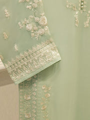 3 Piece - Pure Chiffon Embroidered Suit S112185