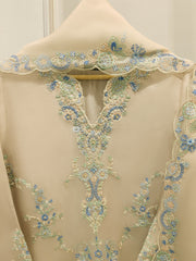 3 Piece - Pure Embroidered Organza  Suit S112181