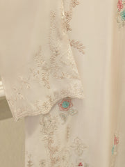 3 Piece-  Pure Embroidered Sheesha Silk Suit S112727