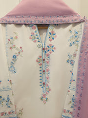 2 Piece - Embroidered Cambric Suit S114731