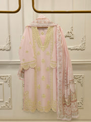 3 Piece - Embroidered Cambric Suit S114884