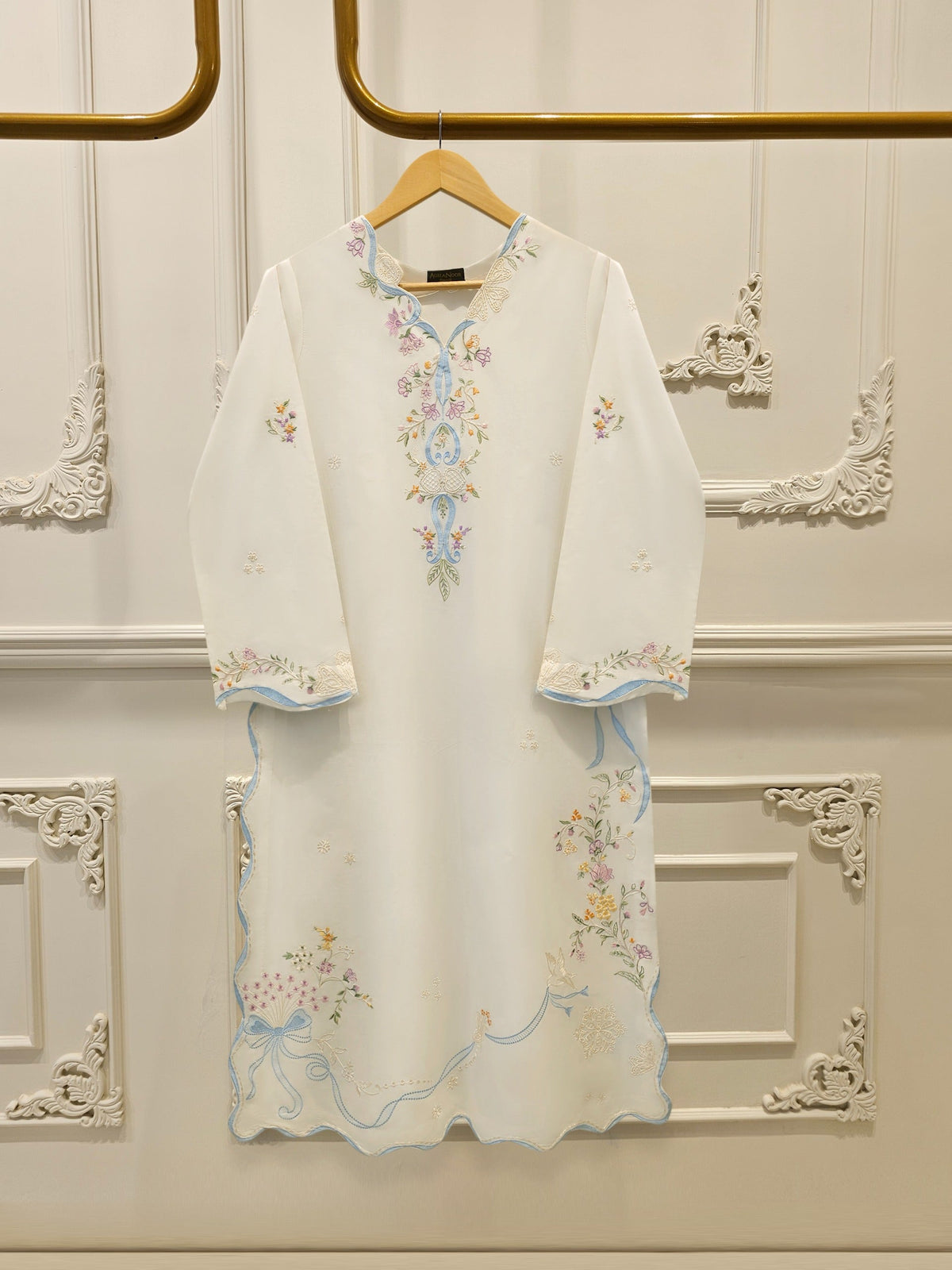2 Piece - Embroidered Cambric Suit S114868