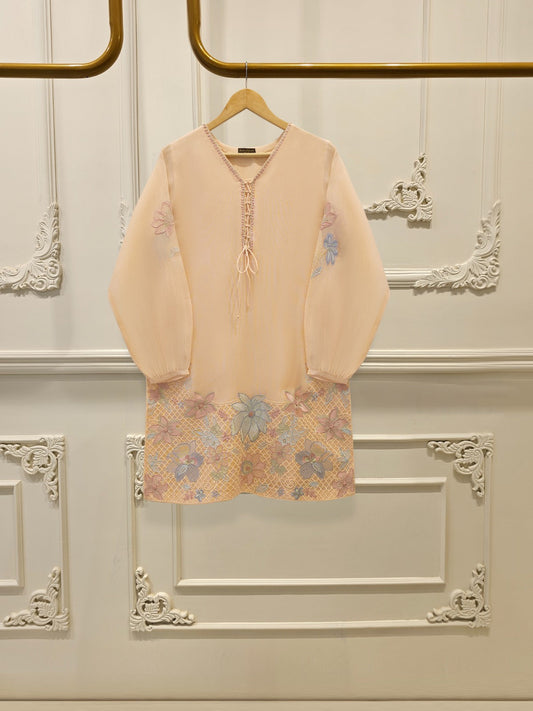 2 Piece - Pure Embroidered Cotton Net Suit S112066