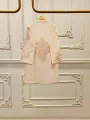 2 Piece - Pure Embroidered Cotton Net Suit S112174