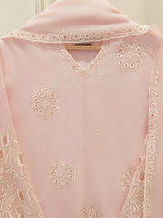 3 Piece - Pure Embroidered Cotton Net Suit S112426