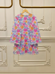 2 Piece - Digital Printed Embroidered Cambric Suit S112577