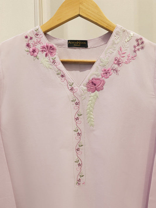 2 Piece - Embroidered Cambric Suit S112694