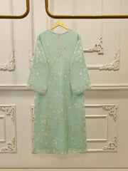 3 Piece - Pure  Chiffon Embroidered Suit S112716