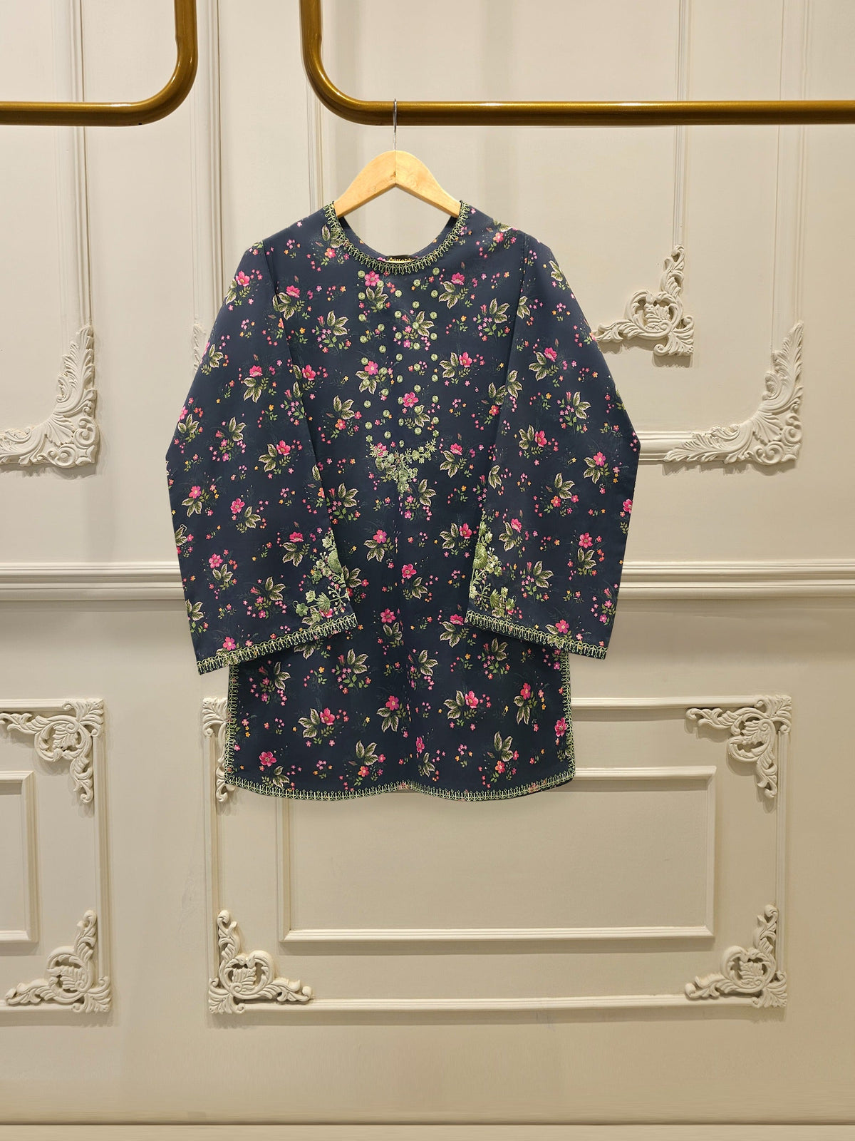 2 Piece - Digital Printed Embroidered Cambric Suit S112725