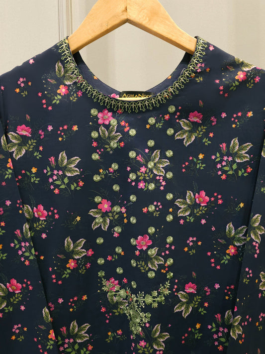 2 Piece - Digital Printed Embroidered Cambric Suit S112725