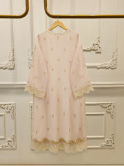 3 Piece - Pure Embroidered Cotton Net Suit S112737