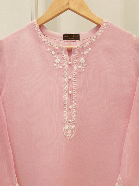 2 Piece - Pure Embroidered Cotton Net Suit S112738