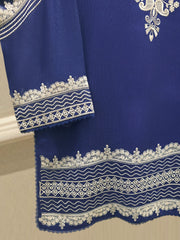 2 Piece - Pure Embroidered Cotton Net Suit S112744