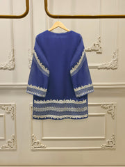 2 Piece - Pure Embroidered Cotton Net Suit S112744