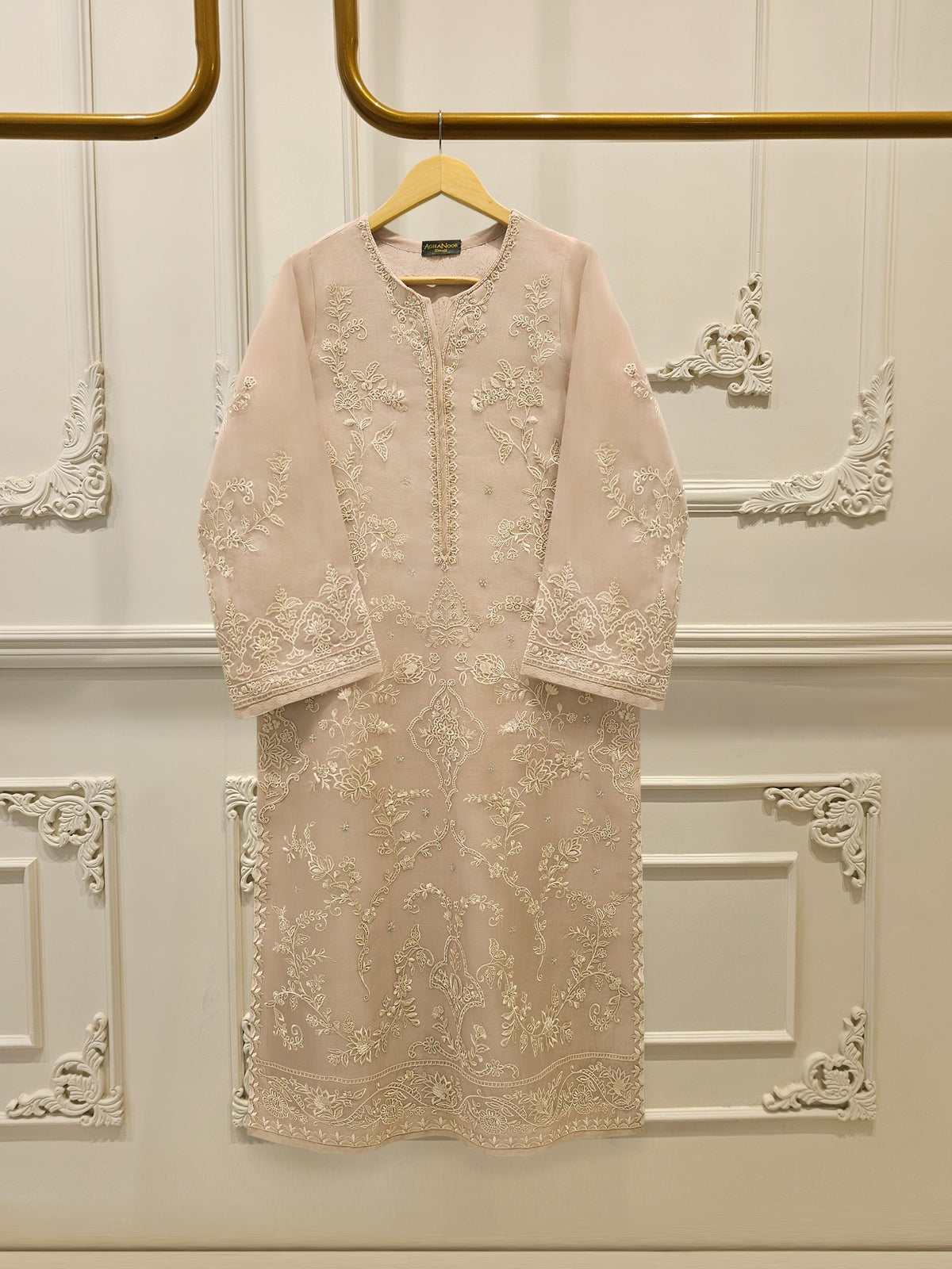 2 Piece - Pure Organza Embroidered Suit S112752