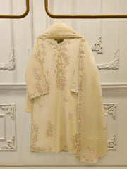 3 Piece - Pure Khaddi Silk Embroidered Suit S113334