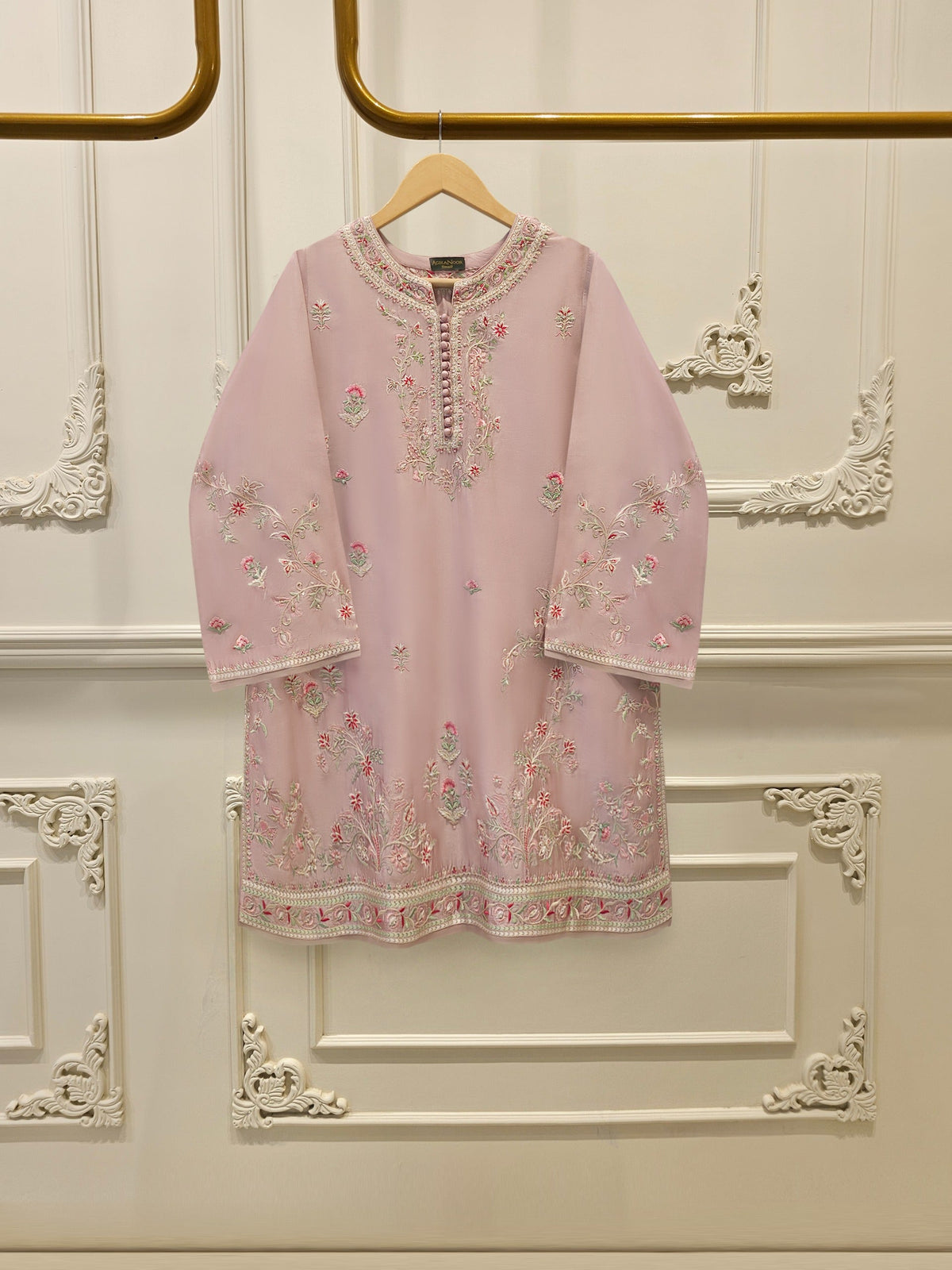 2 Piece- Pure Sheesha Silk Embroidered Suit S114472
