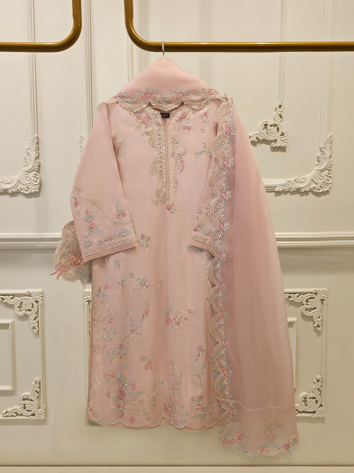 3 Piece - Pure Khaddi Silk Embroidered Suit S114730