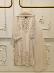 3 Piece- Pure Sheesha Silk Embroidered Suit S114755